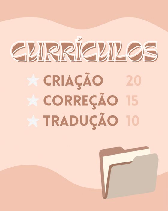 Currículos | Criação, Correção e Tradução