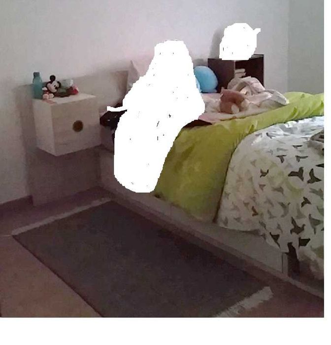 Cama juvenil (+colchão) com arrumação e secretária