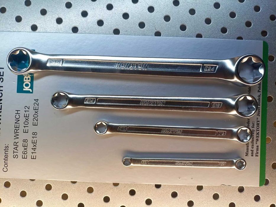 klucze TORX E6 X E8 E10 X E12 E14 X E18 E20 X E24 Klucze płaskie TORX