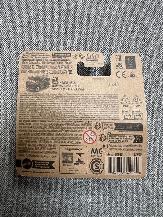 Autko Cars – Maniek (Red) wóz strażacki | metalowe | Mattel | nowe