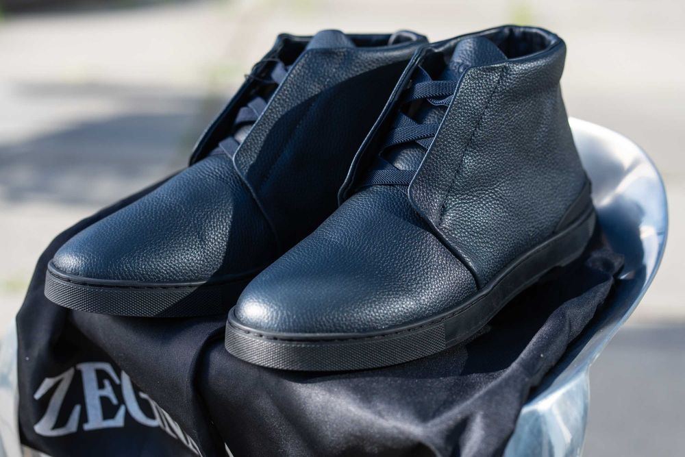Zegna Triple Stitch buty Mid-Top Sneaker męskie 43