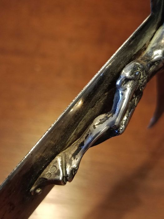 Crucifixo Cristo Prata Portuguesa Contrastada 833 17,3 cm 67 gr