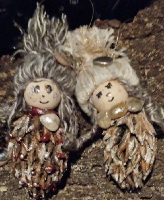 Enfeites de natal feitos à mão