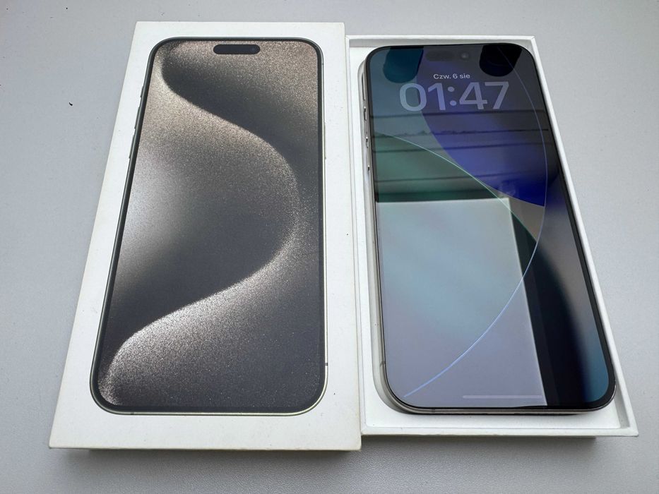 iPhone 15 Pro Max 256GB Natural Titanium/ 88%/ Stan B.Dobry+/ Sklep Wrocław