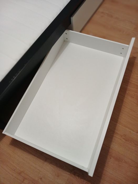 Caixa arrumação p/estr cama, branco, 200 cm