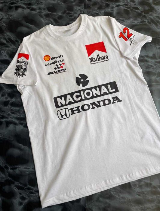 t-shirt ayrton senna marlboro classic