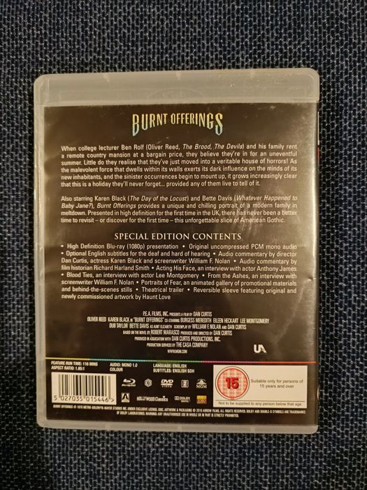 Blu ray da Arrow Video - "Burnt Offerings", OOP (portes grátis)
