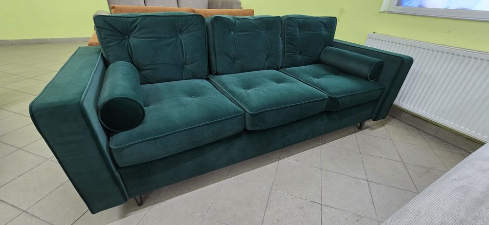 Kanapa, butelkowa zieleń. NOWA