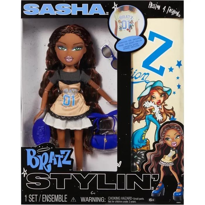 Лялька Bratz Stylin' Sasha Саша зі стильною футболкою
