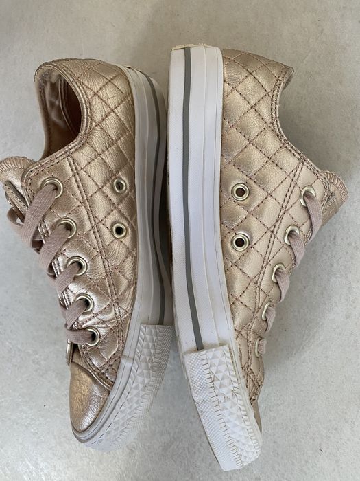 Converse 36,5 złoto beżowe tenisówki pikowane wkl 23,5 cm