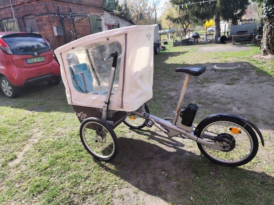 Trójkołowy rower do przewozu dzieci elektryczny Taga 2.0 EPAC