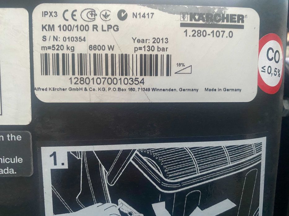 Zamiatarka Karcher KMR 100 100 R LPG spalinowa na gaz