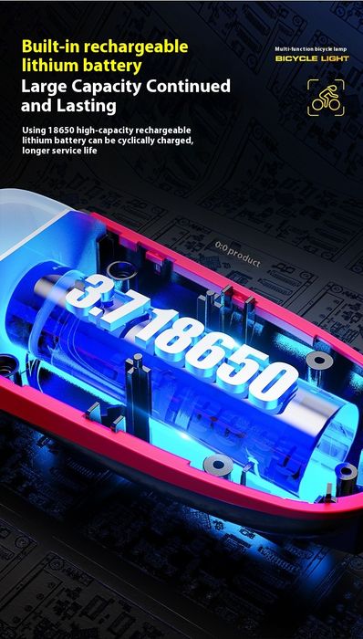 Фонарь с сигналом для велосипеда, самоката