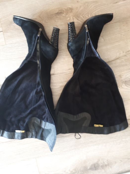 Zamszowe ocieplane kozaki roz.37