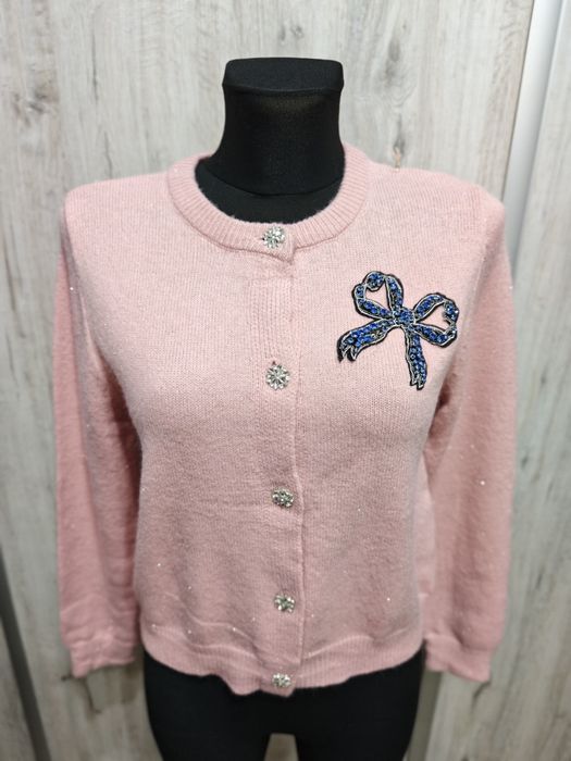 Sweter puder róż rozpinany new collection roz M-L