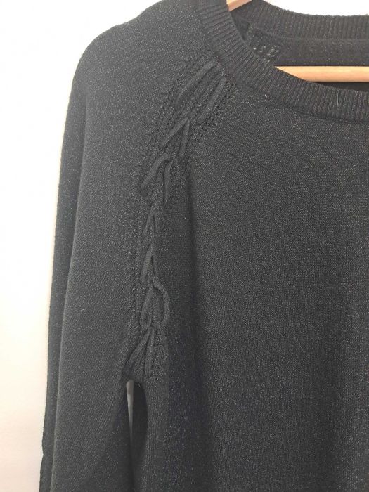 Camisola comprida em preto matizado, tamanho único
