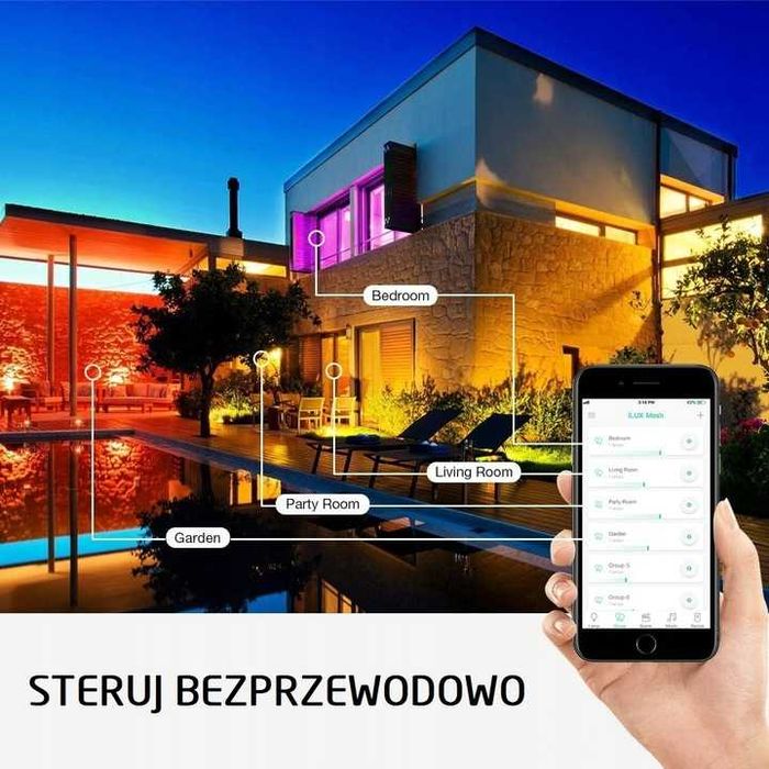 Lampki Choinkowe 200 LED BLUETOOTH 20M USB RGB MIX