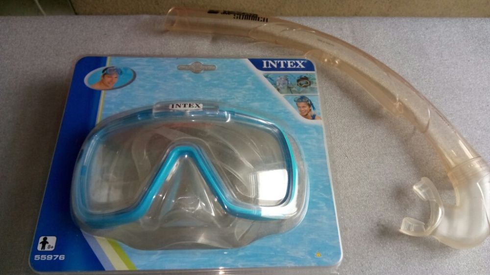 Óculos "INTEX" e Tubo "Deeply" p/ Mergulho (Novos)