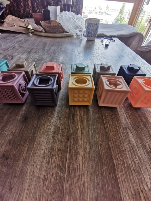 CANPOL BABIES Miękkie klocki sensoryczne 12szt