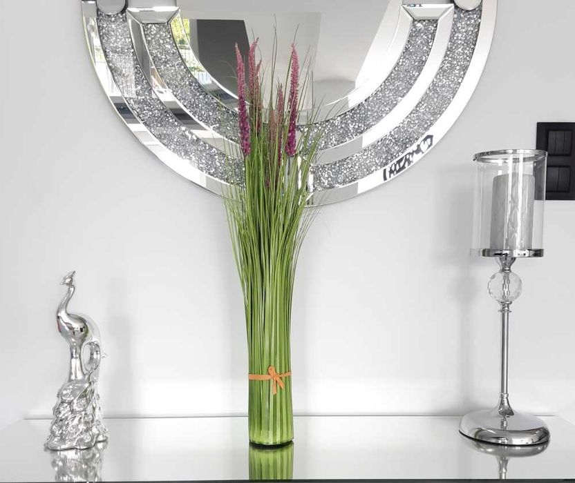 Sztuczna trawa ozdobna wysoka roślina w wiązce z kwiatami snopek 70cm