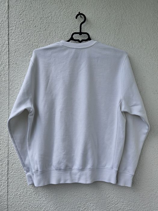 Bluza Longsleeve Crewneck Nike Biała Baggy Swoosh Oversize y2k 00s 10s Basic