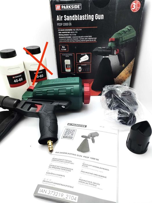 Pistolet do piaskowania pneumatyczny PDSP 1000 E3 PARKSIDE