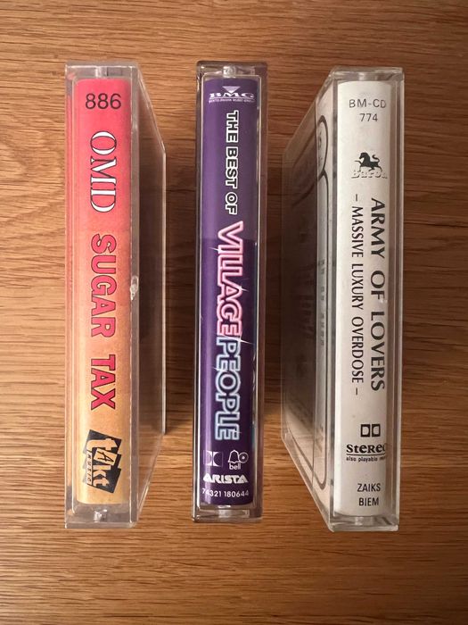 kasety magnetofonowe - OMD, Village People, Army of Lovers - lata 90