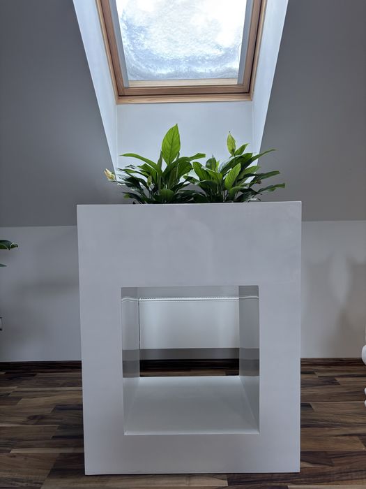 Donica Duża i Designerska- nowoczesna/biała/glamour