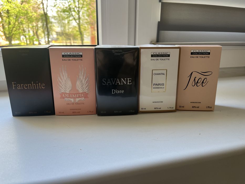 Zestaw perfum 5x50 ml nowe