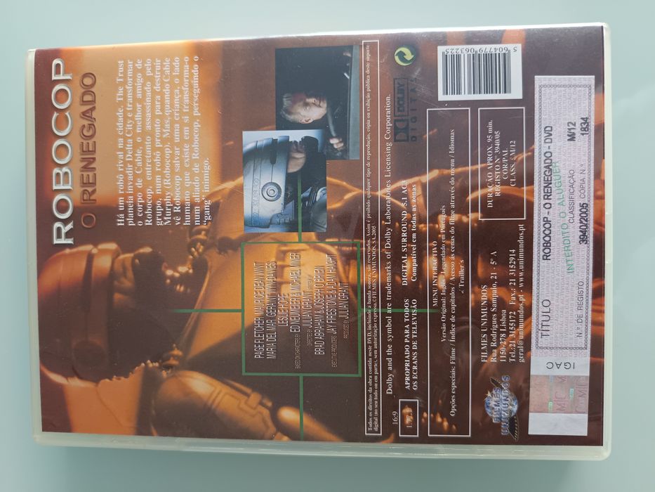 DVD robocop- o renegado