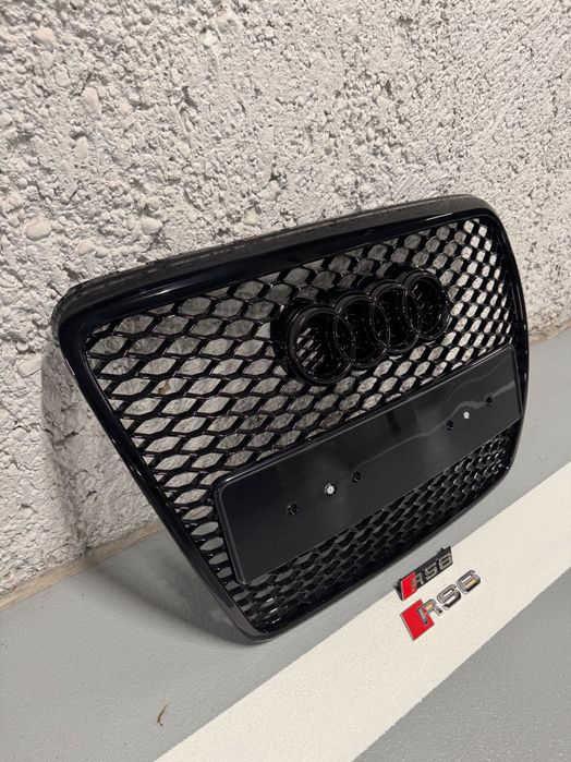 Grill, atrapa zderzak, kratki, plaster miodu. Audi A6 C6