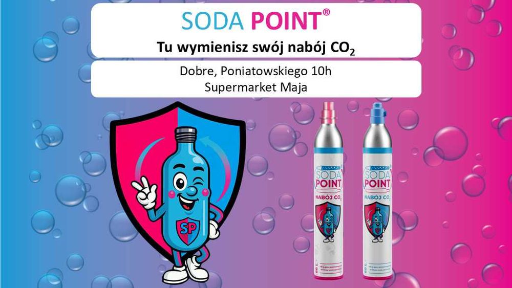 SODA POINT Dobre, Poniatowskiego 10h Wymiana nabojów CO2