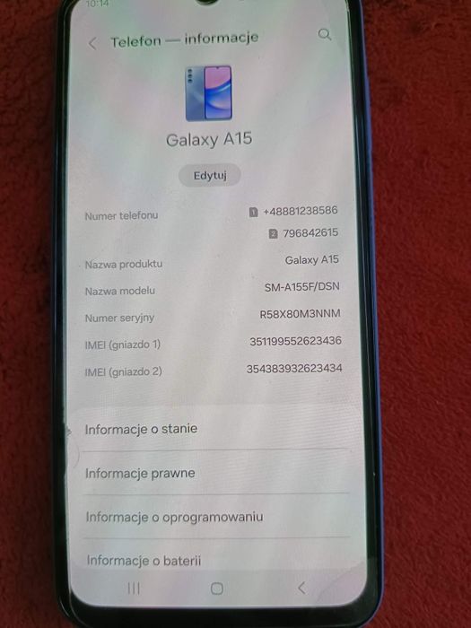 Sprzedam nowy telewon samsung  A 15 s