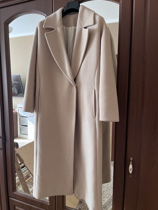 Пальто з вмістом шерсті беж