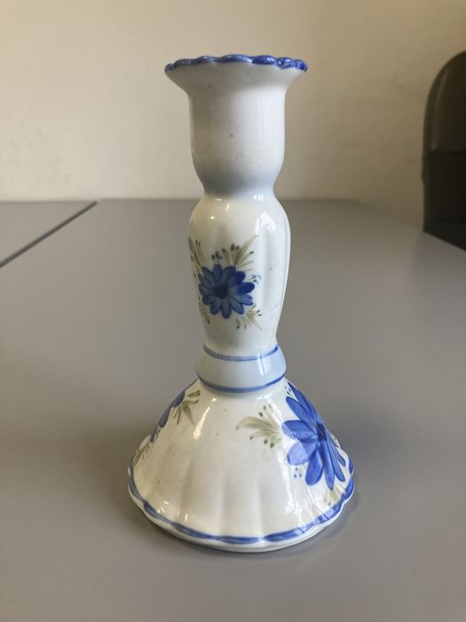 Stary porcelanowy świecznik PRL
