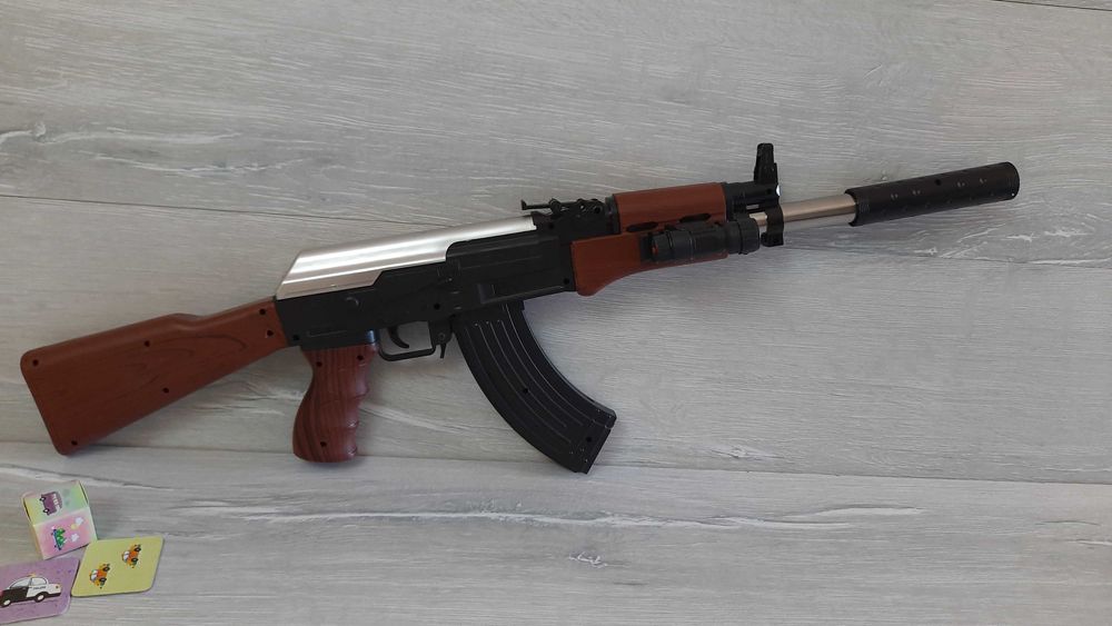 Автомат, 999-5, пульки 6мм, лазер, детский, Калашник