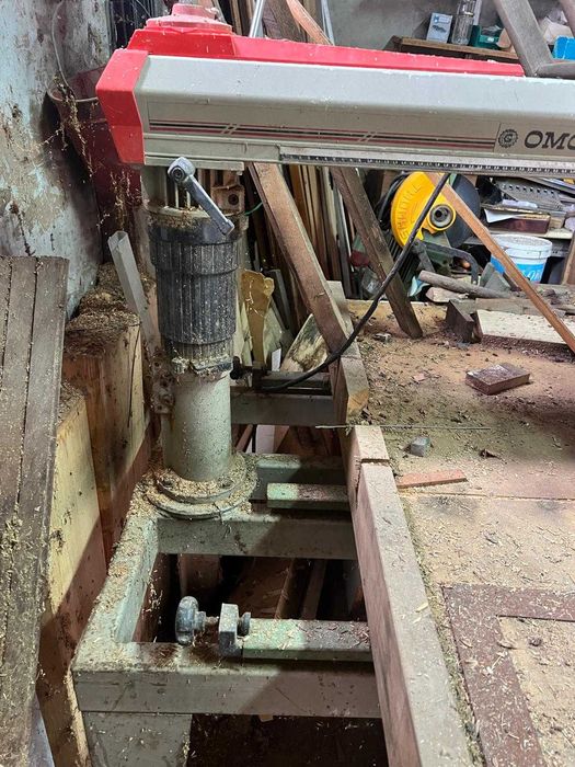 Serra radial OMGA industrial 3HP trifásica – braço longo