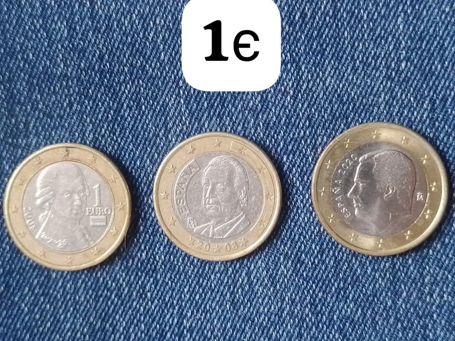 Монети 1 євро різних країн