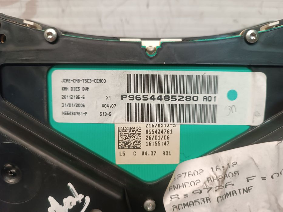 Quadrante / Painel de Instrumentos PEUGEOT 307 9HZ (DV6TED4) - 9654485280