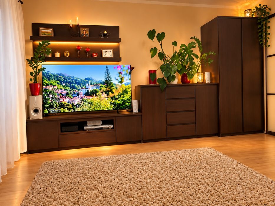 meble do salonu ciemny bronz