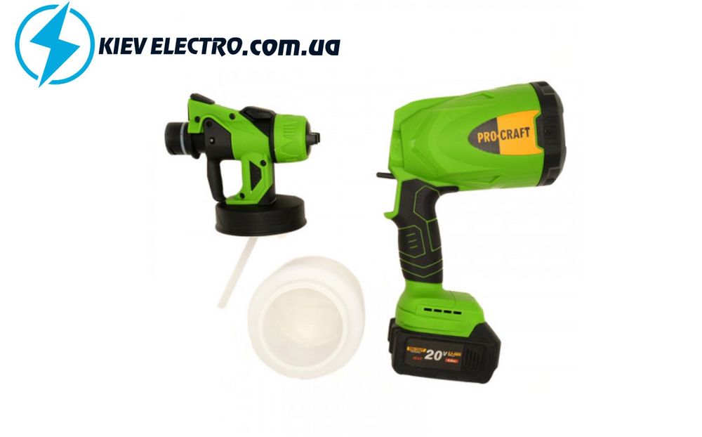 Краскопульт аккумуляторный Procraft PSE20 (без АКБ и зар. устр.)