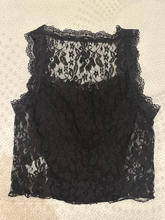 Camisola Renda Preta Caveada Shein - Tam. XL