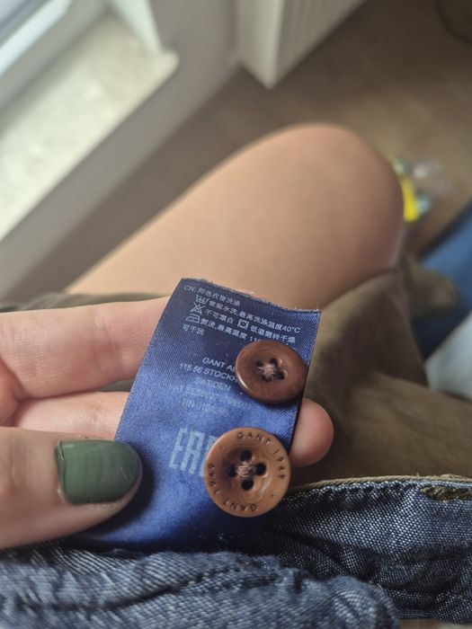 Spodnie bawełniane khaki proste casual basic Gant