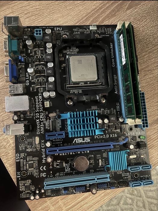 Для компютераAsus M5A78L-M LX3, Fx 8300 8ядер, 16 gb O3Y, GTX 1060 3gb