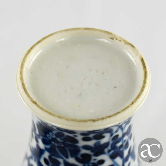 Pequeno pote em porcelana China e prata, Qianlong, séc. XVII / XVIII