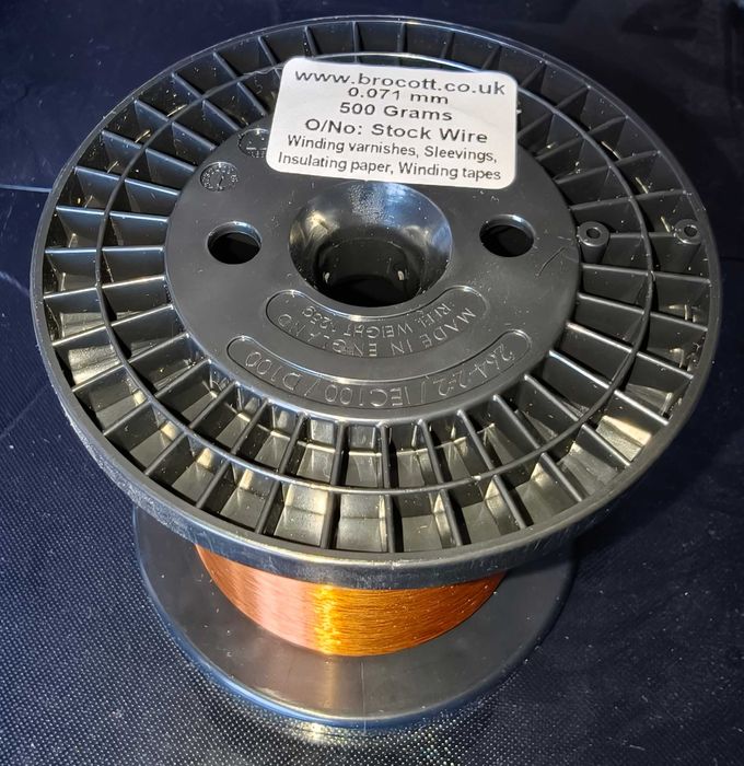 Bobine fio cobre isolada 0,071mm