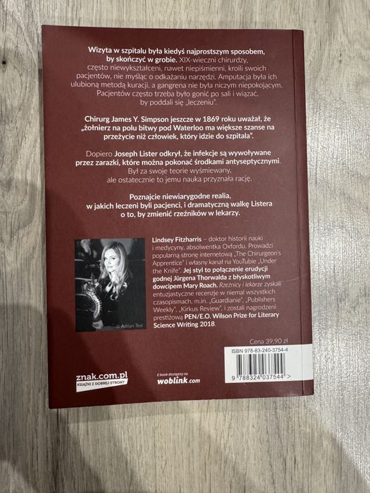 Książka historyczna Rzeźnicy i lekarze Lindsey Fitzharris
