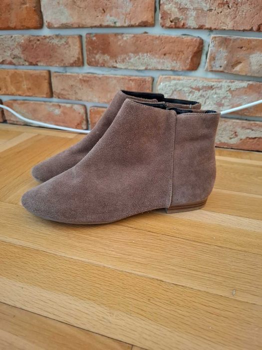 M&S skóra zamsz sztyblety 40,5