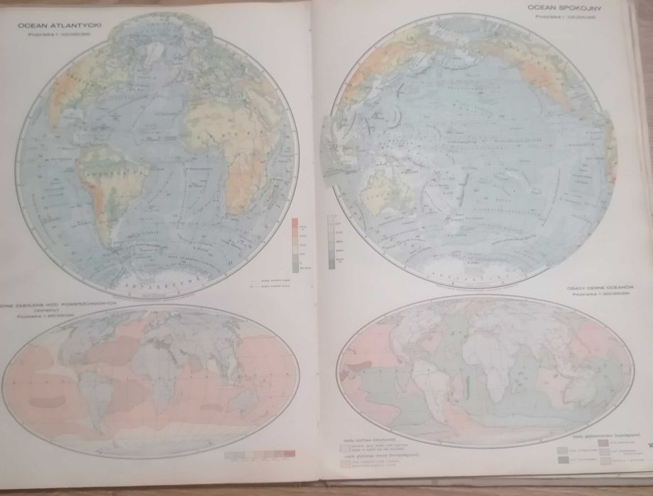 Zabytkowa stara mapa geograficzna 1962