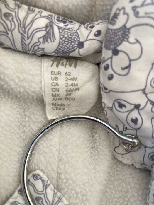 H&M. 62 розмір Дитячий теплий осінь - зима комбінезон.